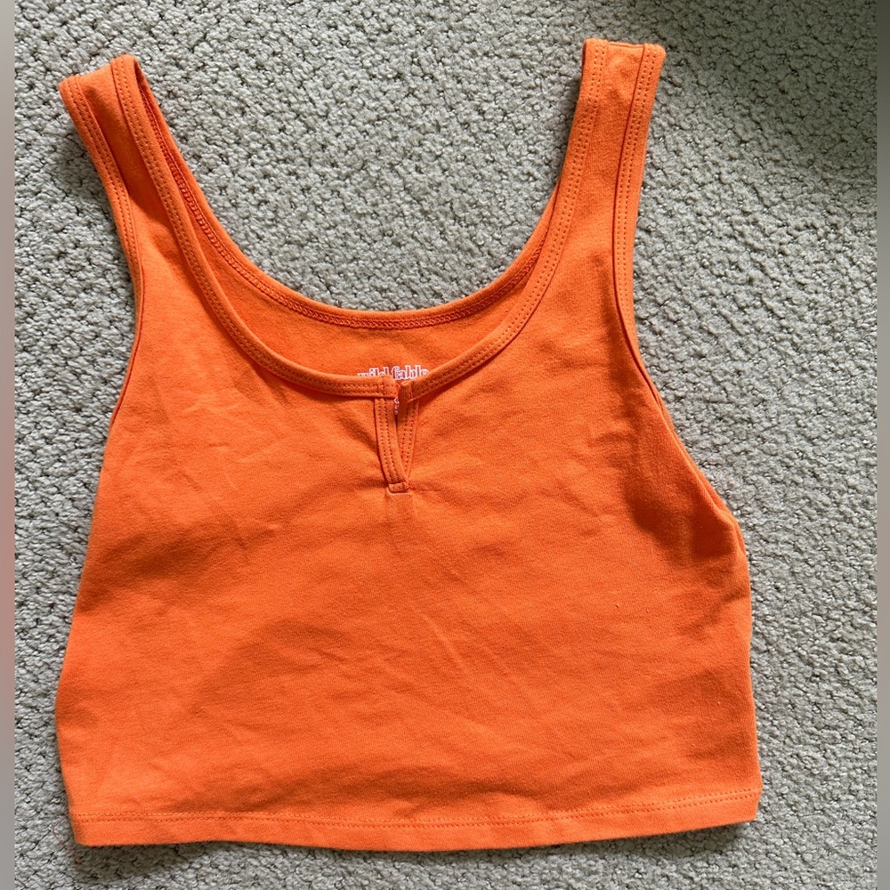 Orange crop top